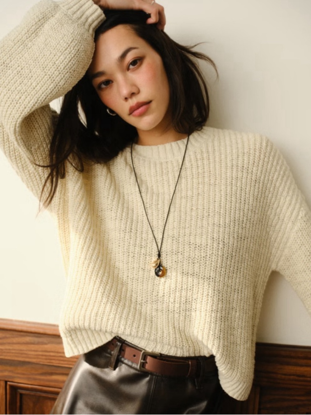 Abercrombie and Fitch Women's
Cotton Textural Crew Sweater new with tags
